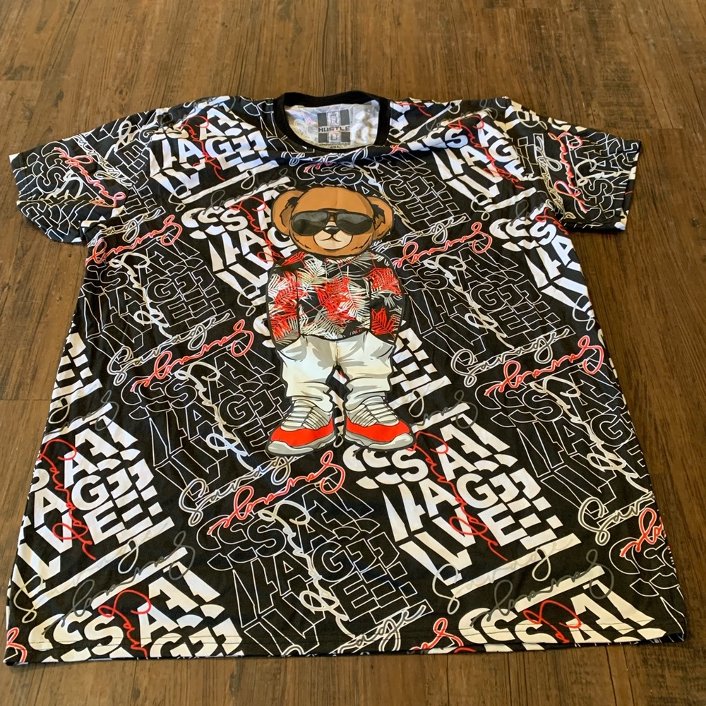 Bailey apparel hustle means 4 XL hustle bear all over print